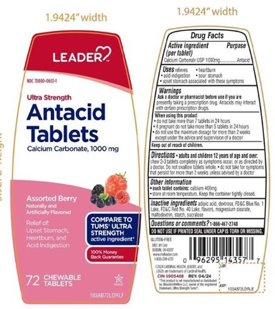 LEADER Ultra Strength Antacid Calcium Carbonate 72 Chewable Tablets - 881 88 antacid calcium image